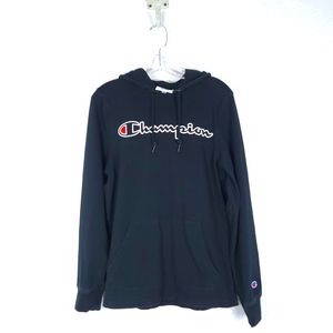 CHAMPION Graphic Sweatshirt Hoodie Black